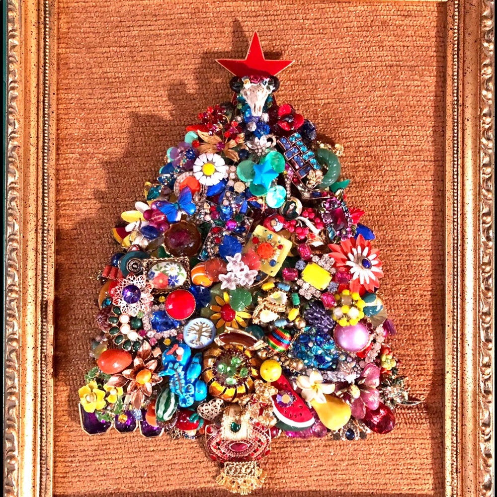 Vintage Jewelry Mosaic ~ Fruit Salad Pine